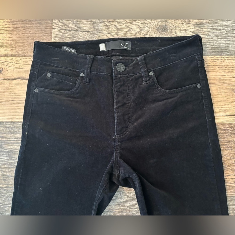 KUT From The Kloth Diana Fab Ab Skinny Black Corduroy Jeans Size 6P - Picture 5 of 13